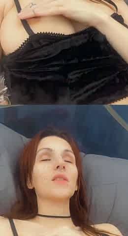sexy milf playing with her shaved juicy pussy
