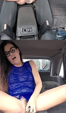 Risky Hard Dildo Riding In My Car In A City Public Car Parking With Verified Amateurs