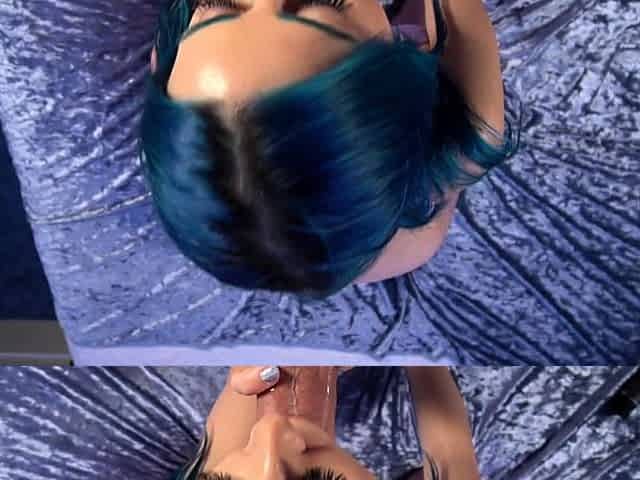 Hot POV homemade blowjob with brunette girlfriend