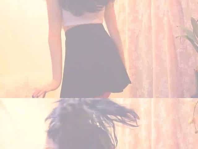 Kinky brunette wears stockings and masturbates rough