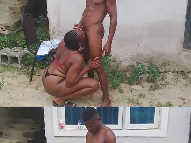 His Step Came to Her House and Wanted to Send Him for an Errand He Started Kissing Her and Fucked Her While She Do Her Exercise