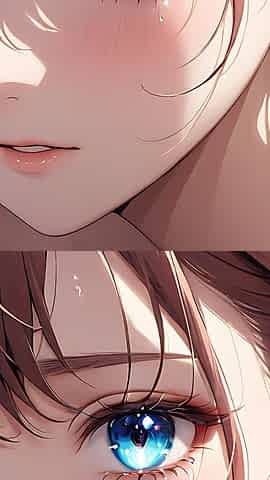 Ethereal Emotion - Ai Girl with Glowing Tears in an Intimate Close-up