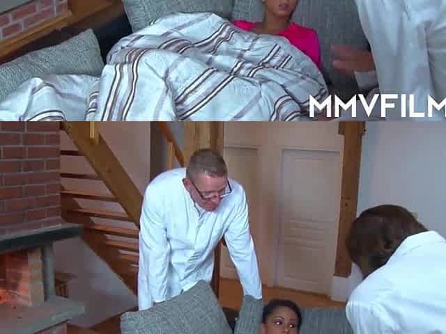 Shy teen gets her twat checked by 3 doctors