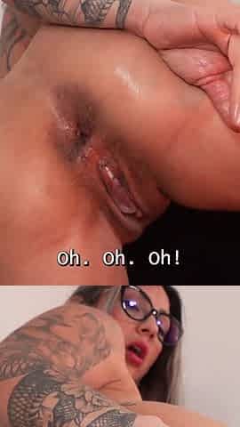 Anal Solo, Masturbation with Feet and Lots of Oil