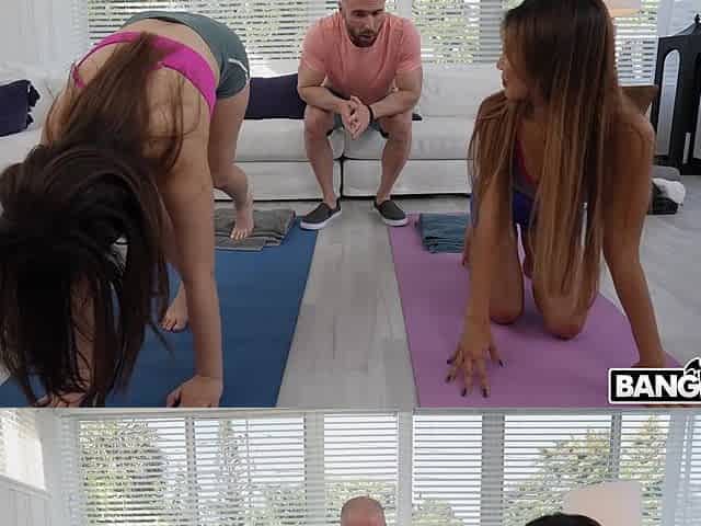 Clara Trinity and Leana Lovings don't mind sharing a hard dick