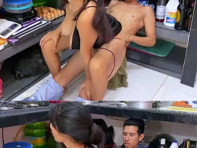 Girl milks her tits and he drinks her milk