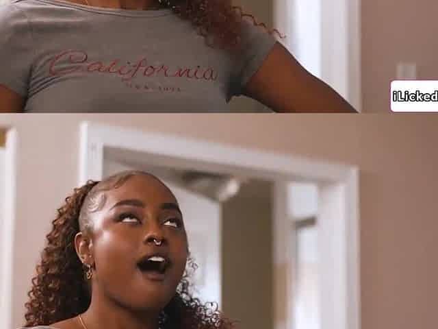 Black lesbo teaching large boobs white roommate how to squirt