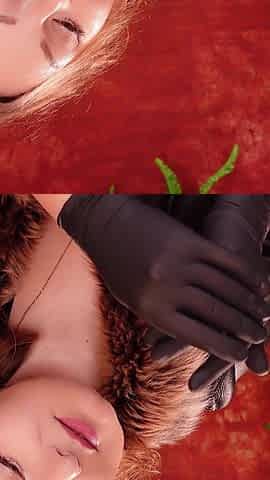 Slow Romantic Gloves Fetish with Sexy Sounds and Close-ups