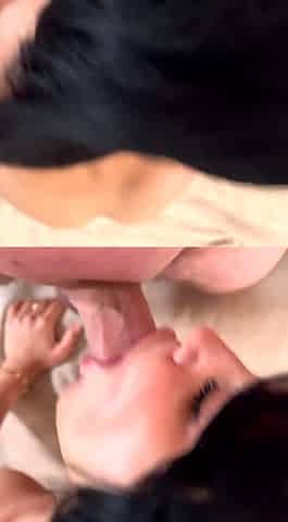 Hannah Jo Gets CIM After Fucked In Rainbow Stockings