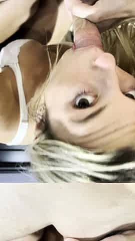 College Slut Gets a Facial From Her Brothers Best Friend!