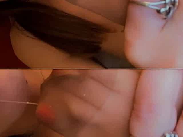 Masturbating amateur cums after solo fun