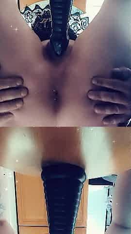 Stuffing my butt and playing with my love button