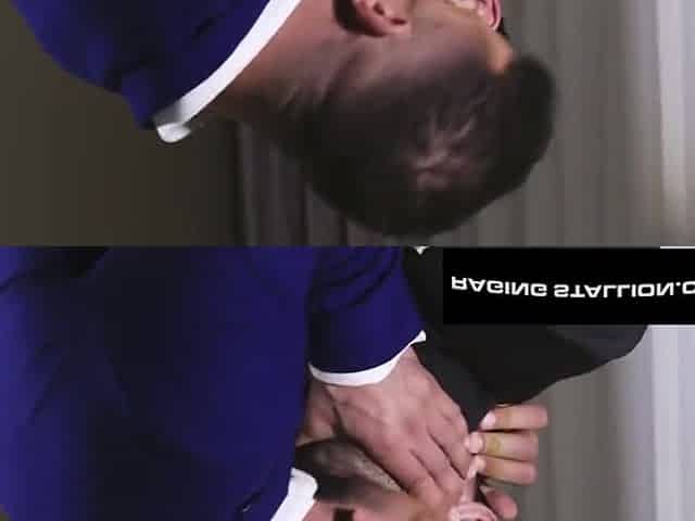 Suited Latino Stranger Dicks Down Hairy Hunk - Ragingst
