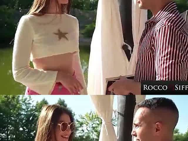 ROCCO SIFFREDI - Slim Brunette hair Ravished Anally Outdoors