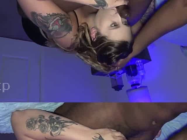 PAWG pussy full of black nut - Creampie