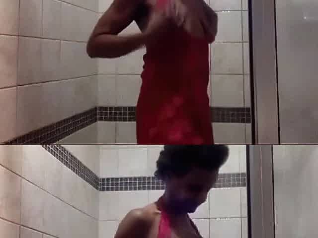 Pink Lace shower Ginger MoistHer livecam model please subscribe! Thank U!