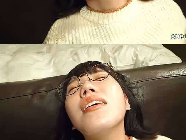Cute Japanese Girl With Big Glasses And Small Tits