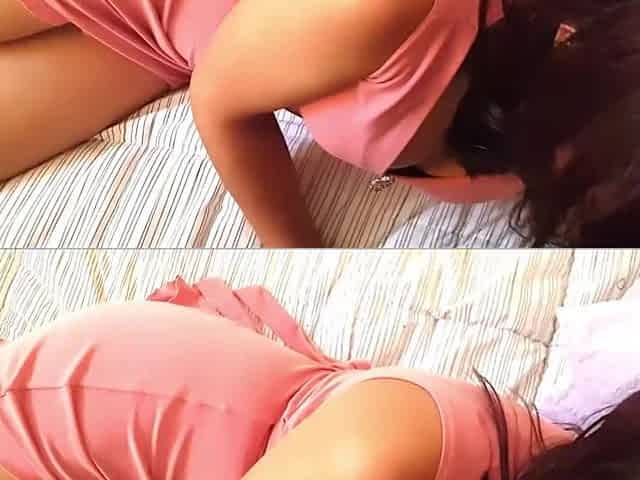 That babe opens her legs for her boss during the time that talking on her cell phone with her boyfriend.