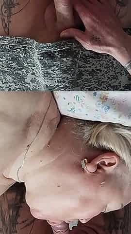 Girlfriend Gets a Mouthful of Hot Cum After I Jerk off My Dick