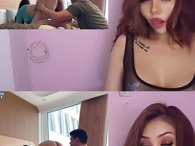Horny Mexican in a tight blue minidress gets a creampie