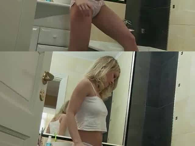 Beautiful Golden-haired Marigold T Gets Lewd During A Hawt Tub Shower!
