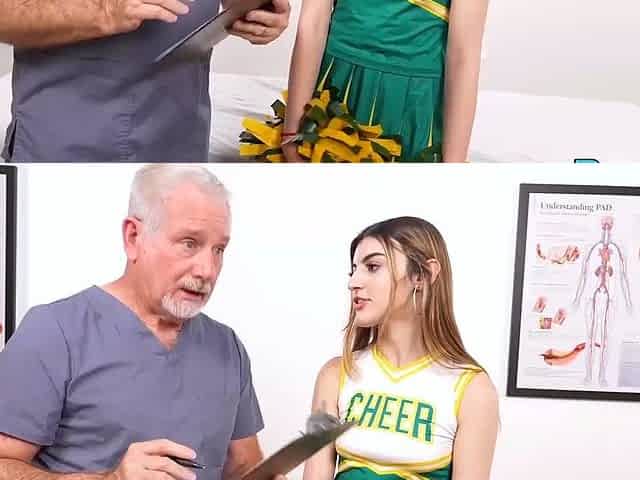 Cheerleader Julia James Gets Fingered Fucked by Doctor