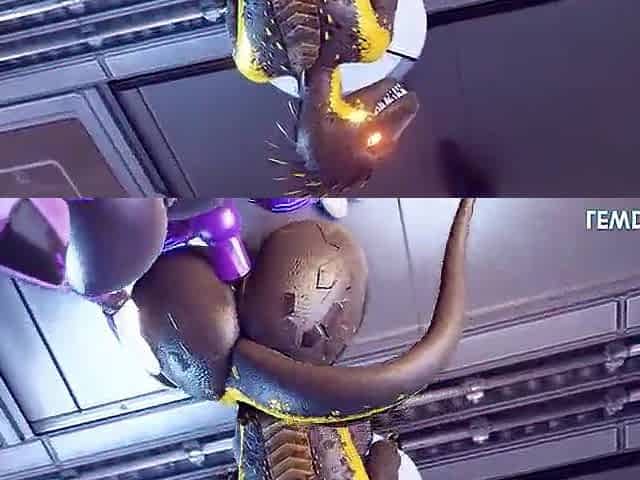 Futanari Synth Screwing Fur Lizard