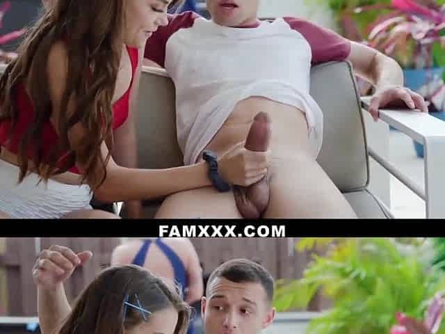 Excited Teens Sneak Away from The fourth of July Party for A Steamy Session in The Bedroom - Famxxx