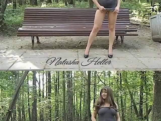 Flashing in public in a short suit.
