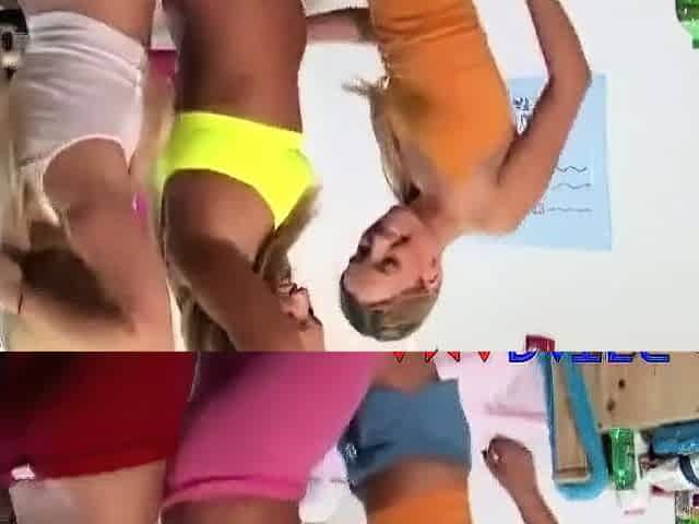 18yo Amateur Coeds Striptease at Slumber Party
