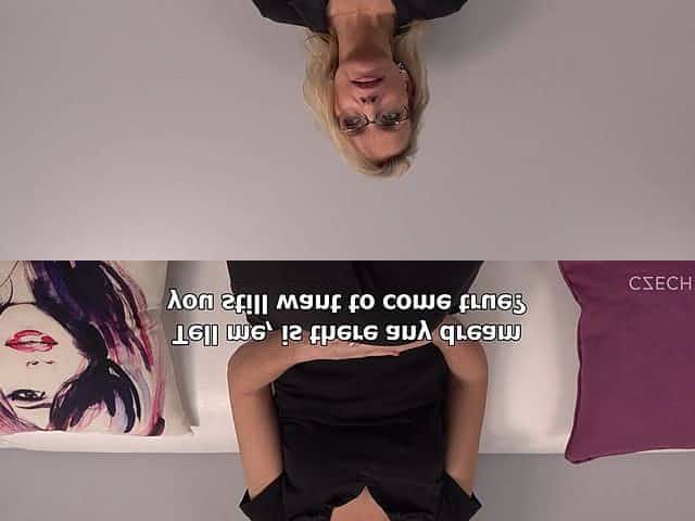 Blonde MILF Ludmila rides cock at the casting