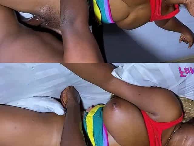 Black breasty queen with constricted vagina takes on BBC