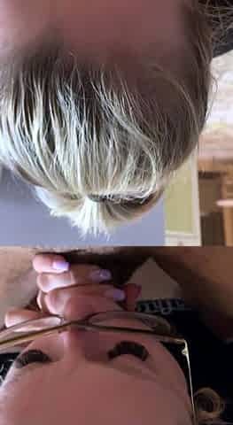 Amateur MILF blowjob cumshot