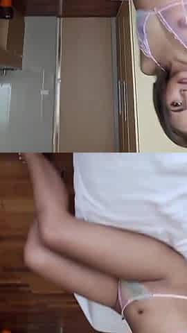 Johntronx - Seductive Asian Babe in Sexy Lingerie Fucks and Rubs Her Pussy