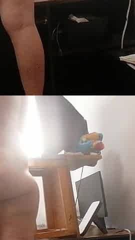 Sexy Brunette Doing Naked Chores Around the House. Amateur Wife Masturbates with Her Fingers in Her Pussy.