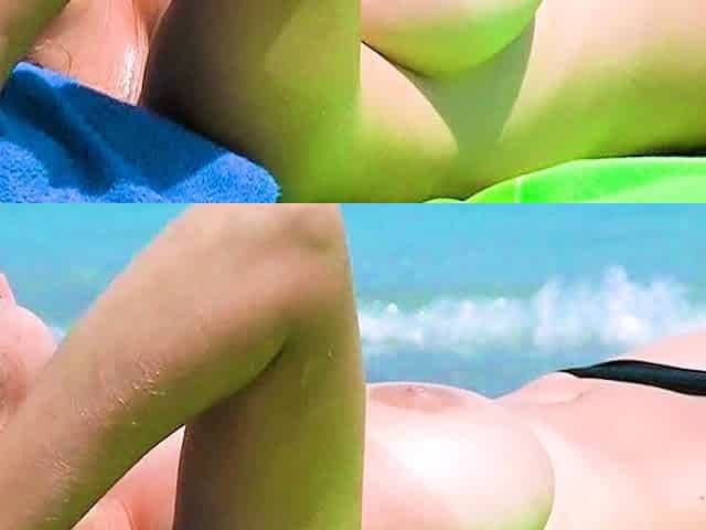 Smoothest nudist play in the warm water