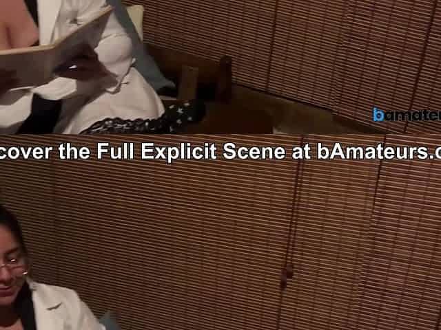 Amateur Threesome Heats Up near the Fire Place at bAmateurs