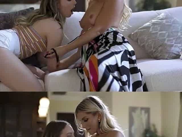 Amateur lesbian babe getting licked and fingered