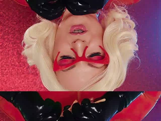 ASMR mukbang latex eating clip - in braces