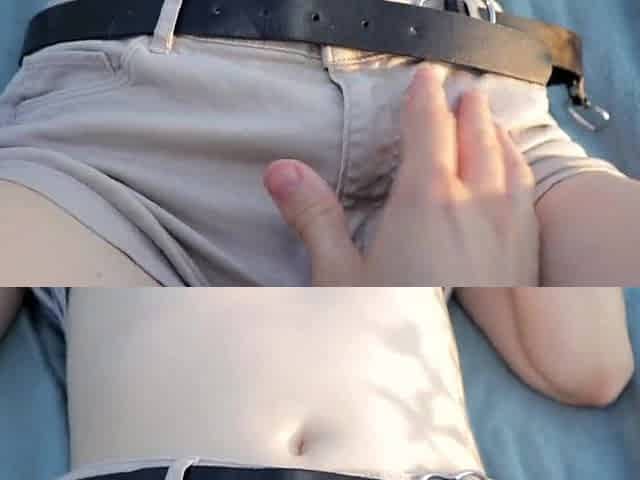 Public sex with breasty teen ended with giant spunk fountain POV