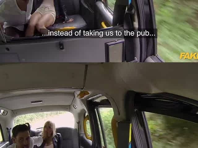 FakeTaxi Horny couple take taxi for sex