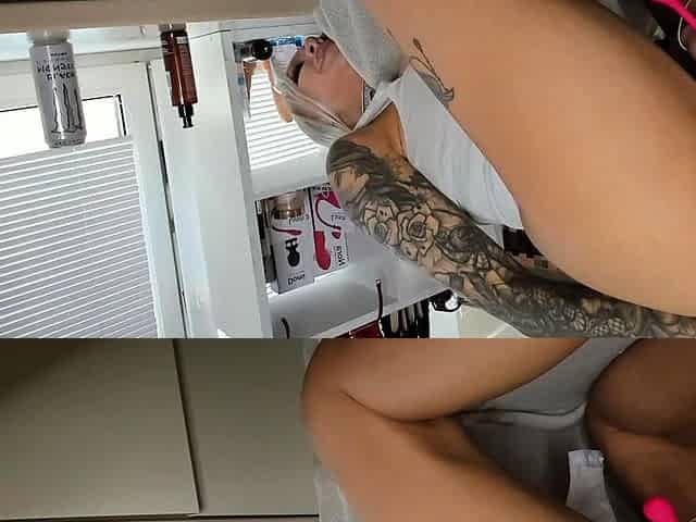 Fiery mature amateur busty blonde solo pussy toying