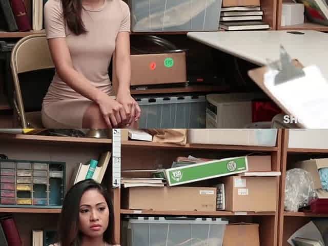 Asian Slut Aurora Winters Pays with Her Pussy For Shoplifting While Wrex Oliver On Duty