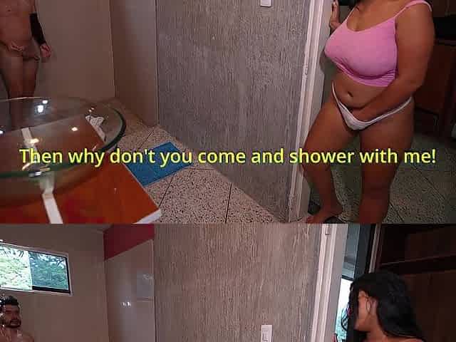 bellattrix Spies on Stepbro in the Shower: Taboo Bang forbidden