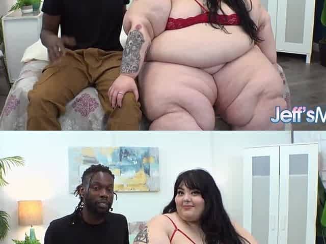 Super Sized big beautiful woman Girl Kass the Blast Blows a Ebony Man