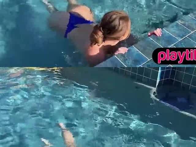 Giant bazookas curvy aged mother I'd like to fuck disrobes by the pool and masturbates