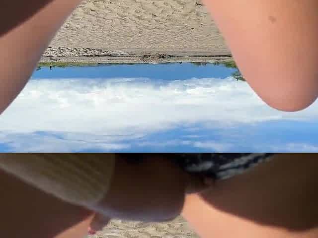 I came to the beach to masturbate and a stud was recording me.