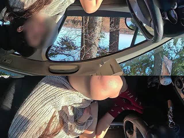 A stranger in the woods catches me masturbating in my car!