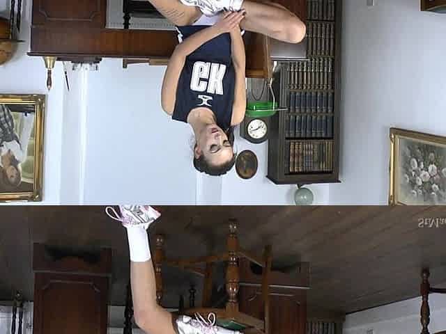 Lauren Plays with Her White Ankle Socks