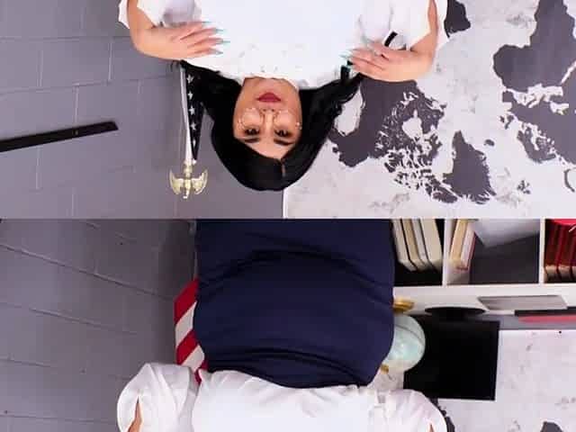 Horny BBW Teacher Chloe Klein Rides a Big Rubber Cock